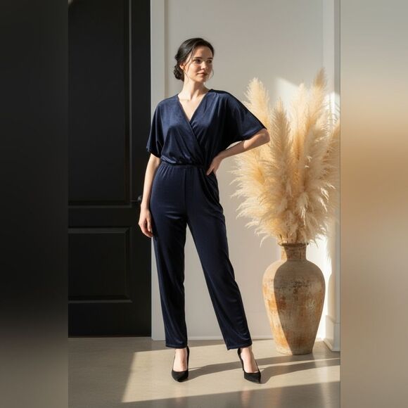 Anthropologie Pants - Anthropologie Midnight Blue Jumpsuit
